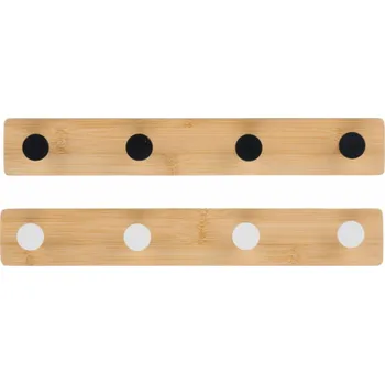 Věšák VĚŠÁK NA ODĚVY 4 HÁČKY BAMBUS