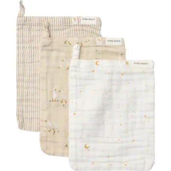 koupací vanička LITTLE DUTCH žínky 3 ks Husa Newborn Naturals