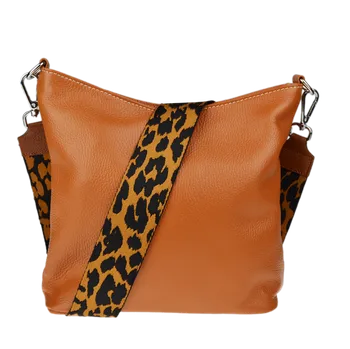 Kabelka NovaKabelka.cz Kožená italská crossbody kabelka Amalia Camel V