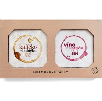 Digitální fotoaparát Mramorový tácek - Kafíčko a víno pro babičku