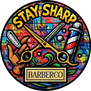 samolepka Barber samolepka BARBERCO Stay sharp