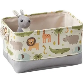 Mobilní telefon LIVEFY | Livefy koš na hračky / organizér Safari 30x40cm, šedý