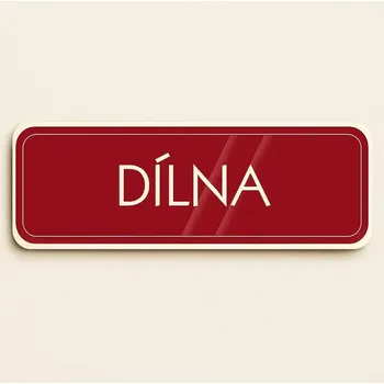 Informační tabulka Dílna Samolepka 200 x 70 mm tl. 0.1 mm - modrá - Kód: 03815