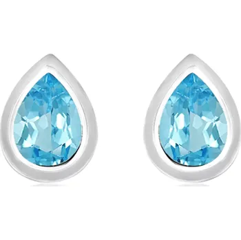 Náušnice Ladet Blue Topaz - stříbrné náušnice s modrým topazem
