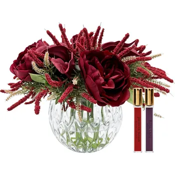 Aroma difuzér Côte Noire Roses & Lilies kytice parfémovaných růží a lilií Burgundy