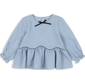 Dámská halenka Dětská halenka Konges Sløjd AVA BLOUSE GOTS modrá barva, KS104070 KS104070.9BYA 50X, vel. 92