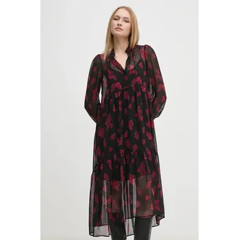 Dámské šaty Šaty Sisley černá barva, midi, 42UMLV06U 99A, vel. 38