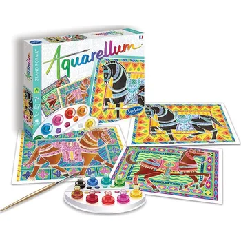 omalovánky SentoSphere Akvarelové malování - Koně, koníci