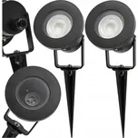 BERGE 2x LED zahradní lampa - bodové světlo GU10 - IP65 - černá