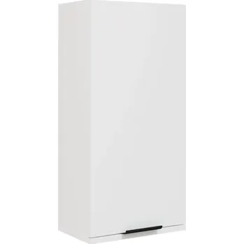 Koupelnový nábytek Závěsná koupelnová skříňka, dřevěná, bílá, 32x20x67 cm