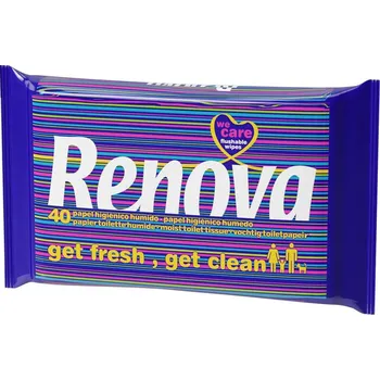 Hygienický ubrousek RENOVA Vlhčené toaletní ubrousky, 40 ks