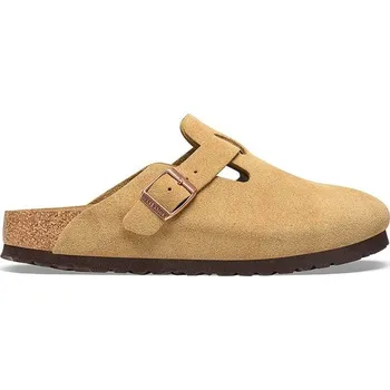 Dámské pantofle Semišové pantofle Birkenstock Boston dámské, béžová barva, 1026164 08X, EUR 41