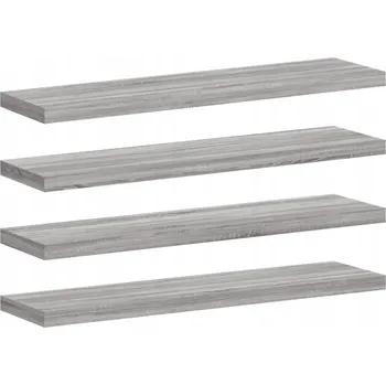 police Nástěnná police z dřevotřísky, šedý dub sonoma, 40x10x1 cm