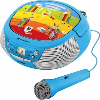 Radiopřijímač BOOMBOX REPRODUKTOR RÁDIO KARAOKE pro děti CD USB FM GoGEN