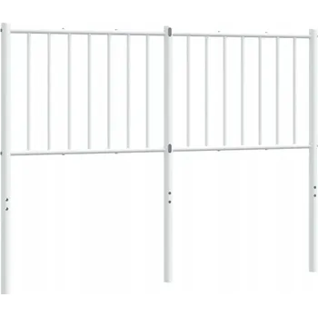 Klasické kovové Čelo Postele bílé, 125x3x90 cm