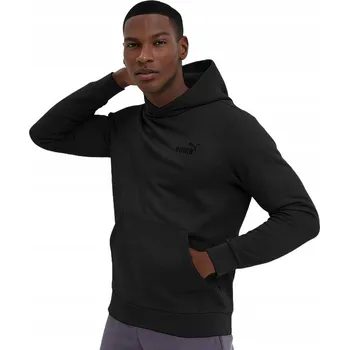 Pánská mikina 3248 PÁNSKÁ MIKINA PUMA KLOKANKA S KAPUCÍ SPORTOVNÍ BAVLNĚNÁ ČERNÁ XL