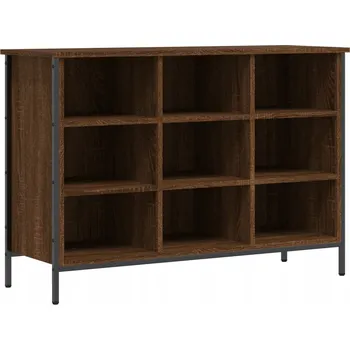 Botník Botník s 9 přihrádkami, hnědý dub, 100x35x70 cm