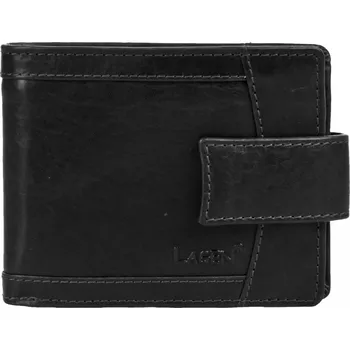 Peněženka Pánská kožená peněženka na šířku V-06/T černá, Lagen