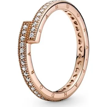 Prsten Pandora Něžný bronzový prsten Logo a srdíčka 189491C01 48 mm + 2 měsíce na vrácení zboží