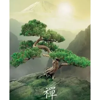 Diamantové malování Diamantové malování/Huacan - Zelený strom v horách