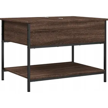 Konferenční stolek Konferenční stolek s úložným prostorem, dřevěný, hnědý dub, 70x50x50 cm