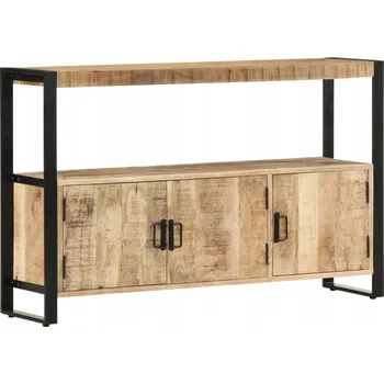 Komoda Dřevěná Vintage Skříňka z Masivního Mangového Dřeva, 120x30x75 cm