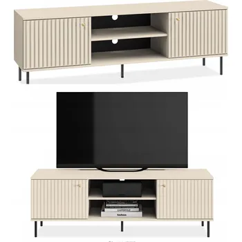 Televizní stolek TV STOLEK SKŘÍŇKA KOMODA KRÉMOVÁ RTV 160x53x40 cm DROMA KONSIMO