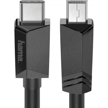 USB hub Hama kabel USB 2.0 - USB-C mini USB, 0,75m, černý