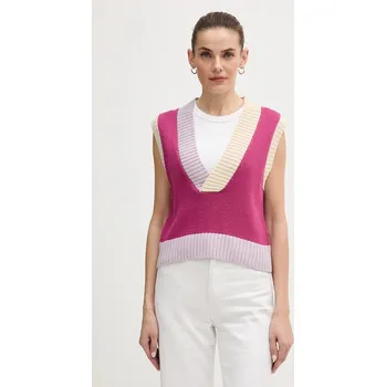 Dámská vesta Vesta s přídavkem vlny United Colors of Benetton fialová barva, 16YCE403M 40X, vel. S
