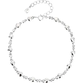 Náramek Bealio BEALIO Stříbrný náramek lesklé PECINKY Délka náramku: 17+3 cm 03-13817-3722