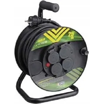 Prodlužovací kabel Prodlužovací Kabel na bubnu Emos 25 m, 4 ks, černý
