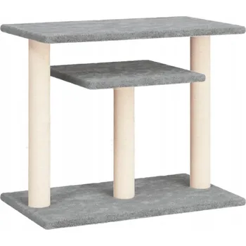 Škrabadlo pro kočky, 60x34,5x62,5 cm, světle šedé