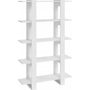 Knihovna Multifunkční regál bílý lesk 100x30x160 cm