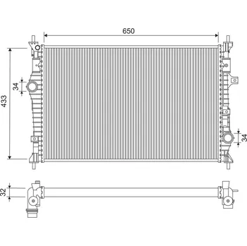 Chladič motoru Chladič vody pro motor VALEO 701284