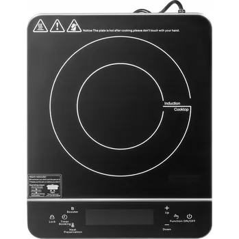 Varná deska SucceBuy Přenosný indukční vařič 2200W s 9 úrovněmi nastavení teploty