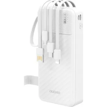 Powerbanka DUDAO | Dudao K11 Pro Power Bank 20000mAh + kabel USB / USB-C / Lightning / Micro USB 10W, bílý