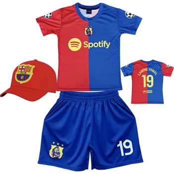 Fotbal Numberoplus Dětský fotbalový dres + fotbalová kšiltovka Barcelona FC - Lamine Yamal.Č19 Velikost: 15 let (vel.164)
