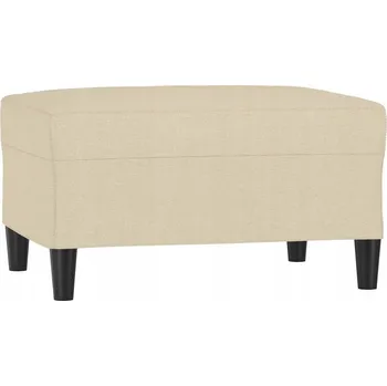 Taburet Stabilní podnožka z krémové látky, 70x55x41 cm