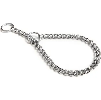 Obojek pro psa HUHUBAMBOO obojek stahovací řetízek 40cm, chrom