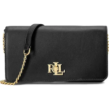 Kabelka Kožená kabelka Lauren Ralph Lauren černá barva 432915377 99X, vel. ONE SIZE