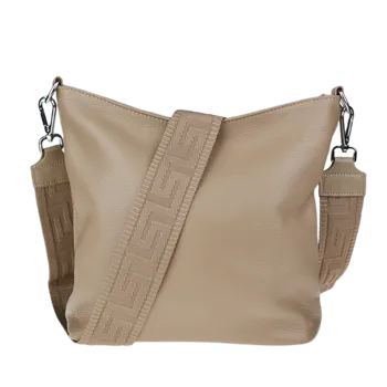 Kabelka NovaKabelka.cz Kožená italská crossbody kabelka Amalia Cappuccino V