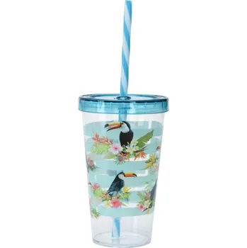 Sklenice Pohár s dětským motivem 660 ML Varianta: Modrá Bez brčka