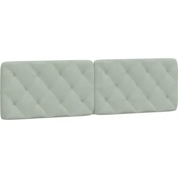 Světle šedý čelo Polštář na čelo postele 185x6x48 cm