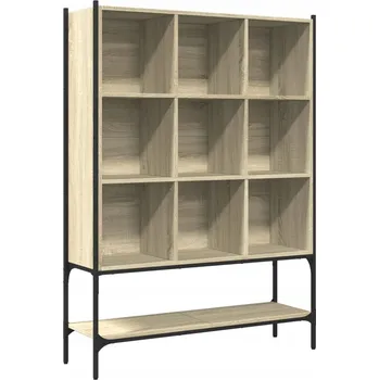 Knihovna Regál na knihy s 9 přihrádkami, dub sonoma, 102 x 30 x 141,5 cm