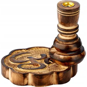 Aroma lampa Kadidelnice aromalampa s zpětným tokem backflow z mangového dřeva Mantra Om