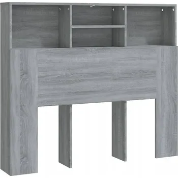 Čelo s policemi šedý dub sonoma 120x19x103,5 cm