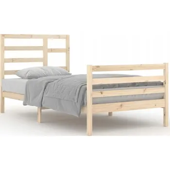 Postel Rám postele z masivního borovicového dřeva 205,5 x 106 x 104 cm