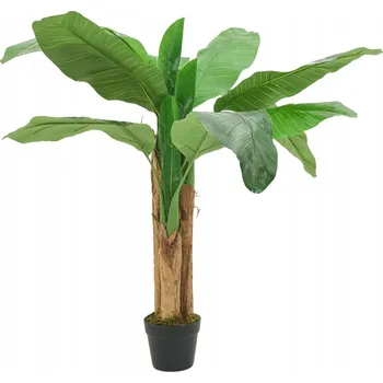 umělá květina Umělý banánovník v plastovém květináči, 120 cm, zelený