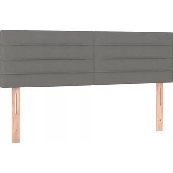 Čelo postele nastavitelné, tmavě šedé, 144x5x78/88 cm, látka