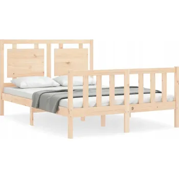 Postel Dřevěná borovicová postel 205,5 x 125,5 x 100 cm, neošetřená, bez matrace